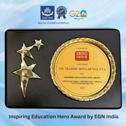 Inspiring Education Hero Award by EGN India Pic Two
