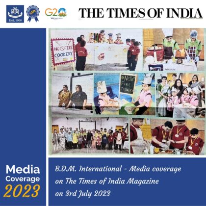 Media coverage on The Times of India Magazine 3rd July 2023 Pic Two