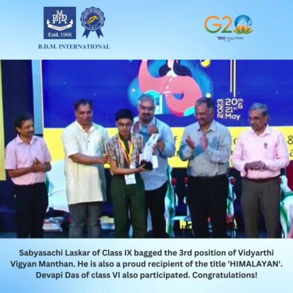 Vidyarthi Vigyan Manthan Winner 2023 Pic One