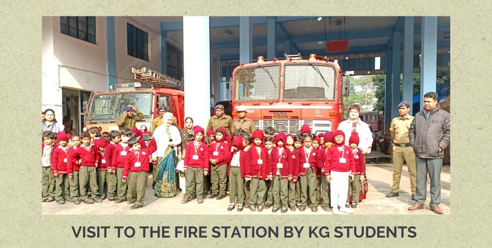 Visit to the Fire Station by KG students