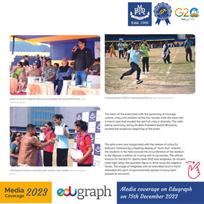Media Coverage on Edugraph on 15th December 2023 Pic Three
