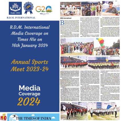 Media Coverage on Times NIE on 16th January 2024