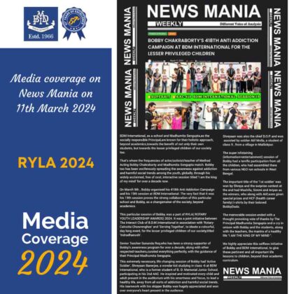 Media Coverage on News Mania on 11th March 2024