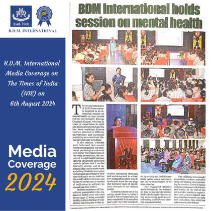 BDMI Media Coverage on The Times of India on 6th AUG 2024 IP