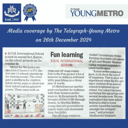 Media Coverage by The Telegraph Young Metro on 26th December 2024.